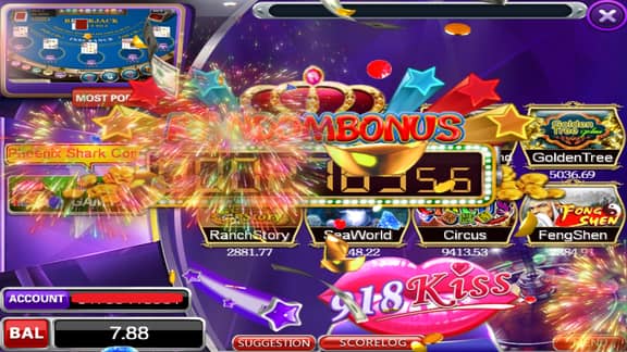918kiss ios game interface with fireworks and jackpot