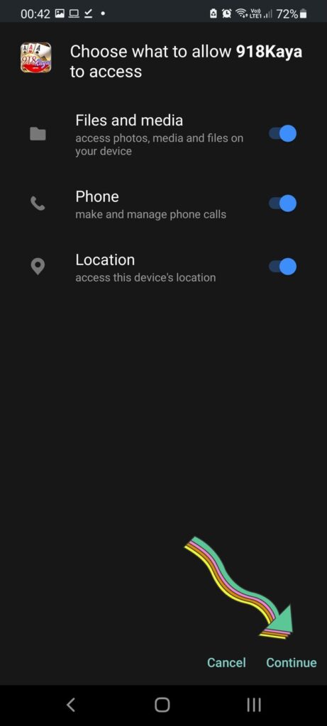 918kaya choose what to allow access