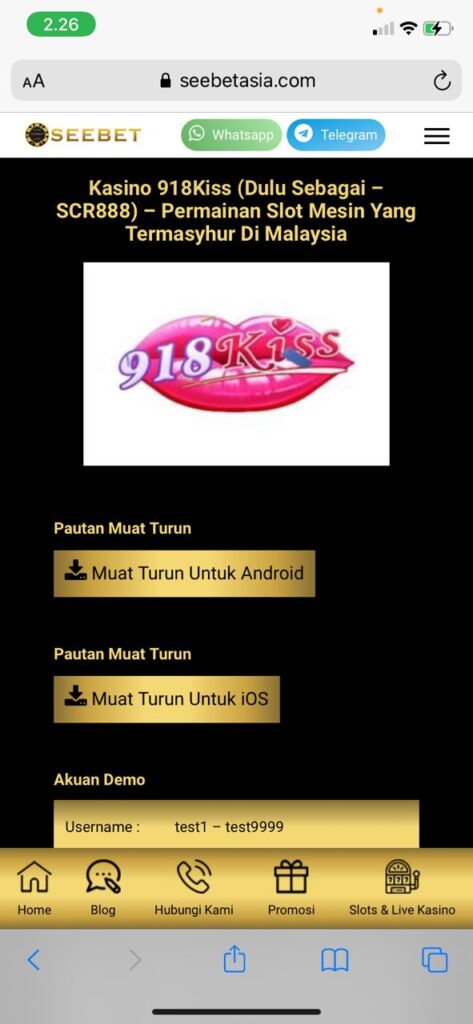 Cara Download 918kiss (APK / IOS) 2026 27 918 kiss ios download page with ios download button