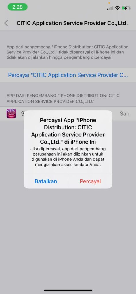 Cara Download 918kiss (APK / IOS) 2026 29 918kiss iphone download screen that seeks user permission to install unauthorized iphone apps. users need to click