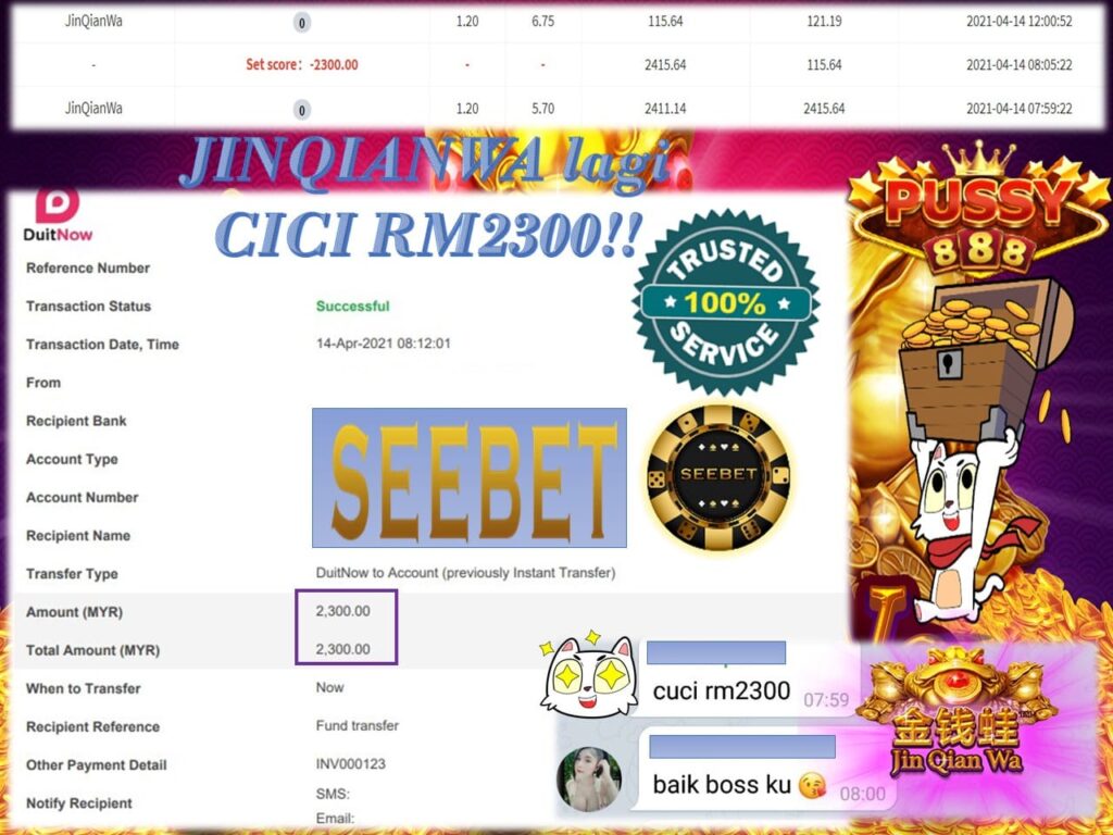 Winner : April – Pussy888 Big Win Player Receipt 2 April Player pussy888