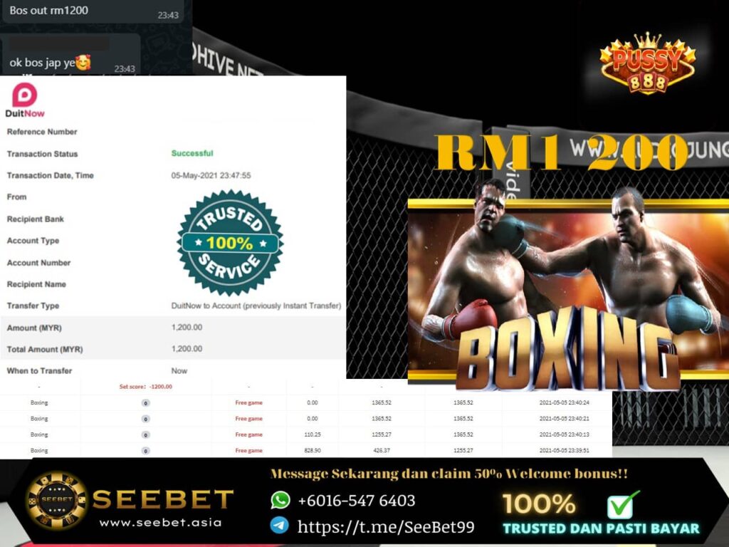 Winner : May – Pussy888 Big Win Player Receipt 2 May Player pussy888