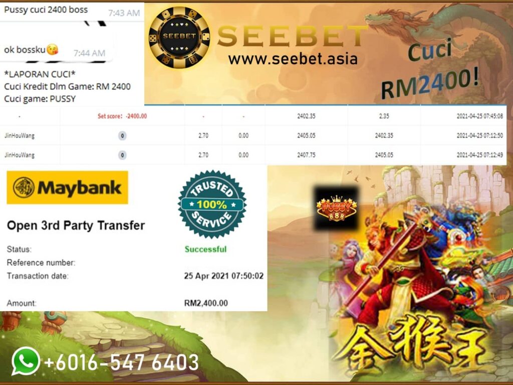 Winner : April – Pussy888 Big Win Player Receipt 2 April Player pussy888