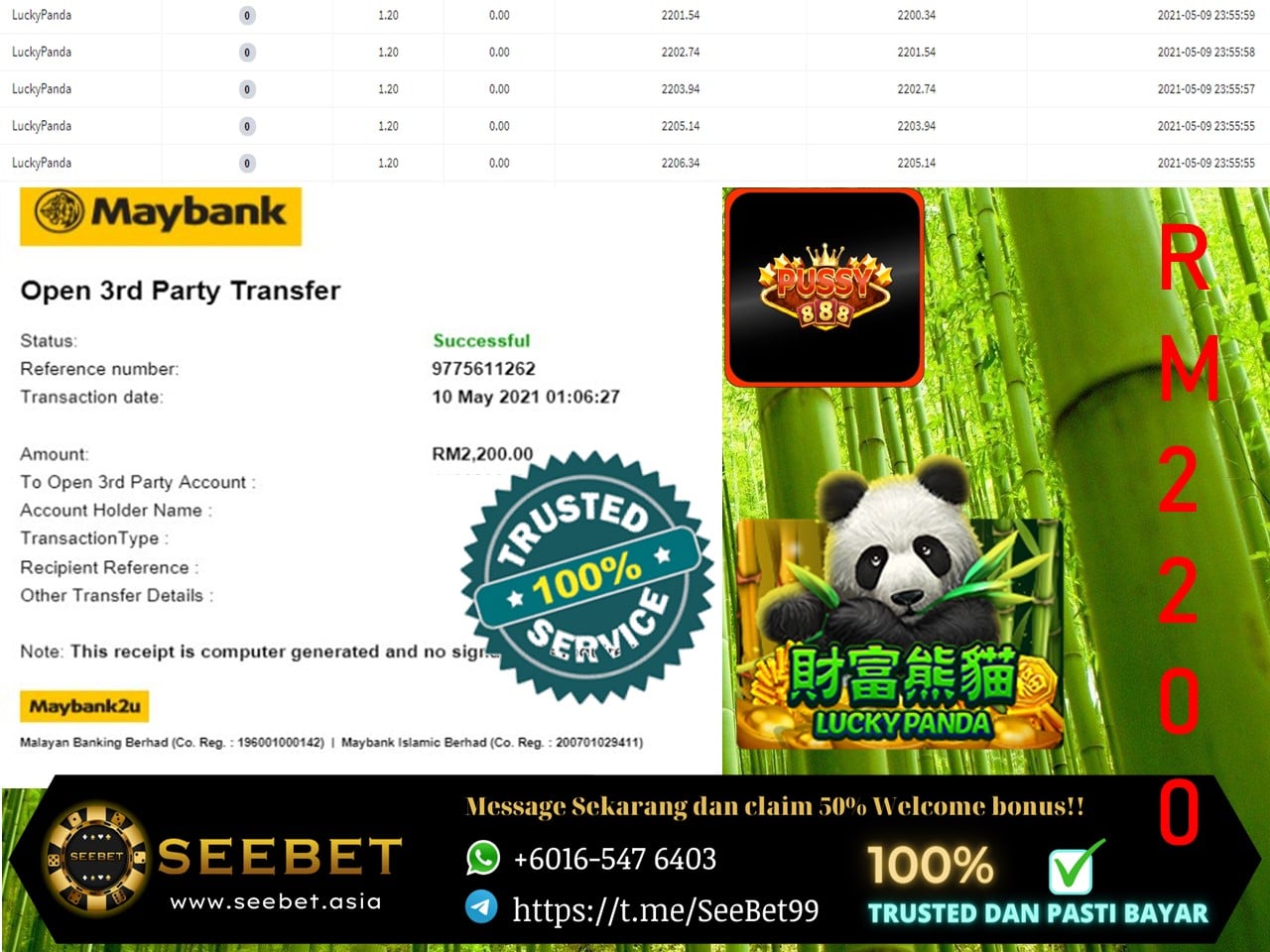 Pussy888 Super Big Win