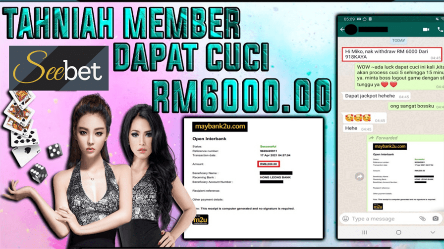 Top 10 Cuci di 918kaya di Seebet! dan Senarai Game Muntah! 37 918 kaya big payout RM6000 payment receipt