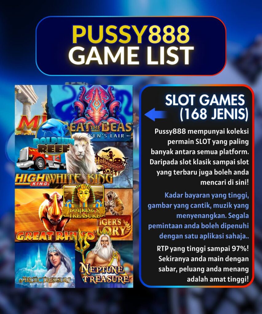 Pussy888 gamelist - 2