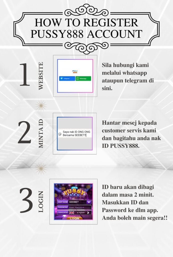 How to register Pussy888 account - 2